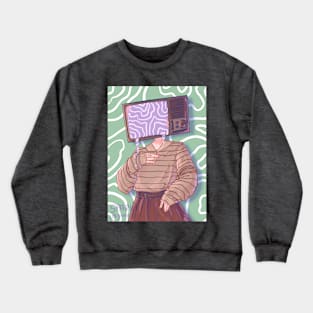 Vintage Melting TV Head Crewneck Sweatshirt